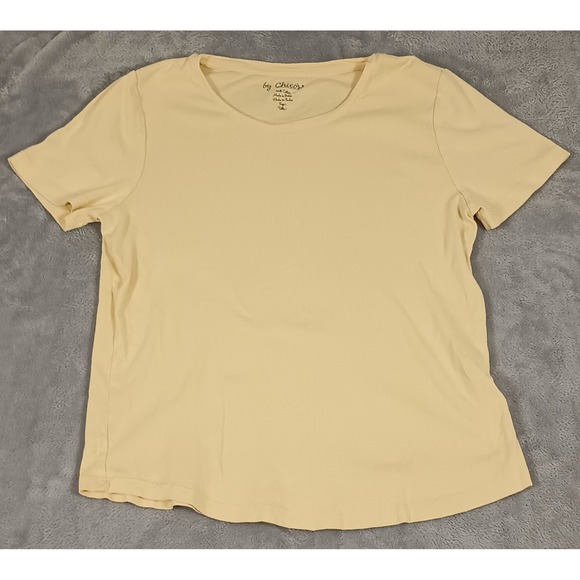 Chico's Tops - Chico's soft butter yellow ladies tee, size M